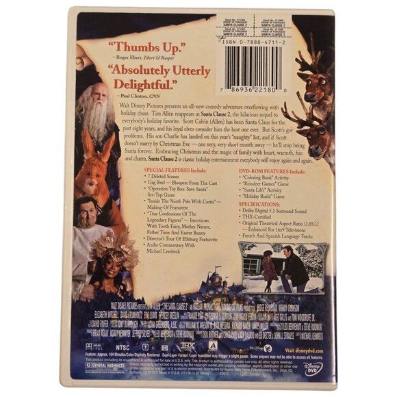 Santa Clause 2 Widescreen DVD Tim Allen Walt Disney Christmas Movie - Picture 2 of 5